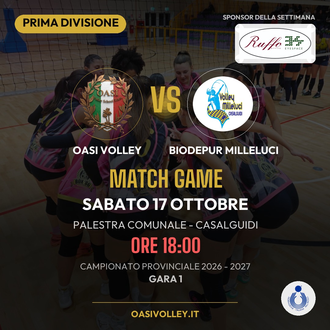 Prima Divisione - Oasi vs BIODEPUR MILLELUCI