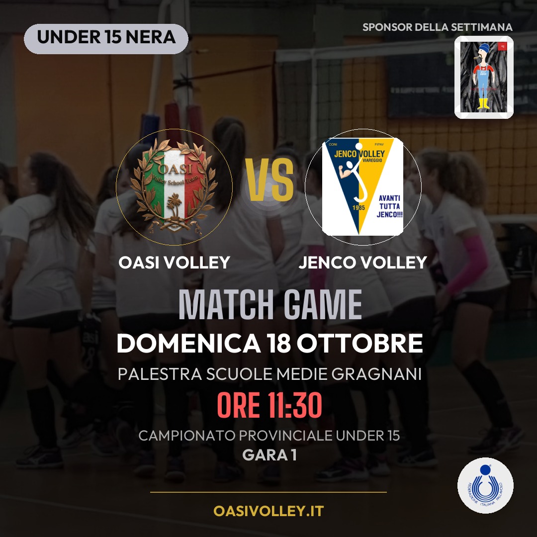 Under 15 Nera - Oasi vs Jenco Volley
