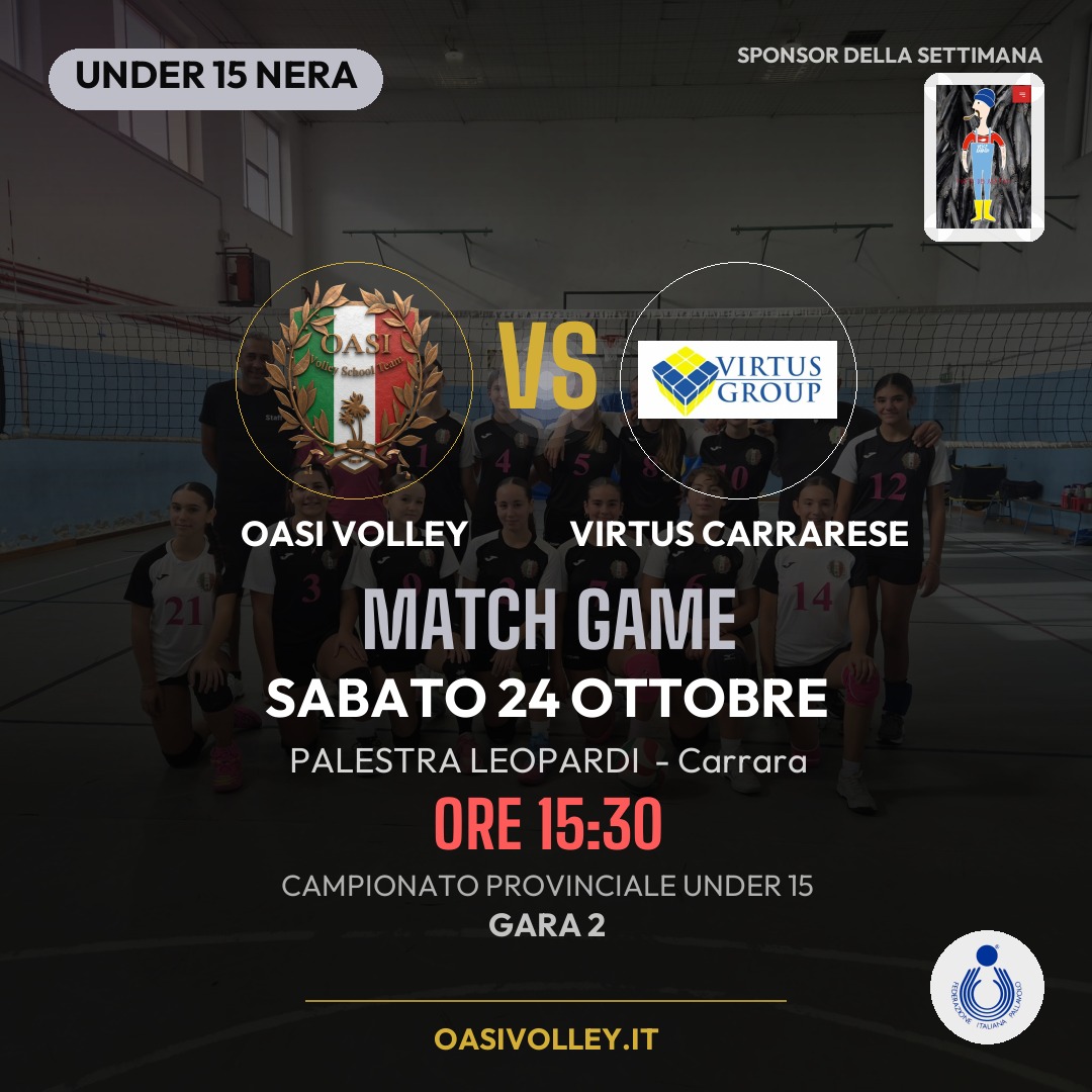 Under 15 Nera - Oasi vs VIRTUS CARRARESE