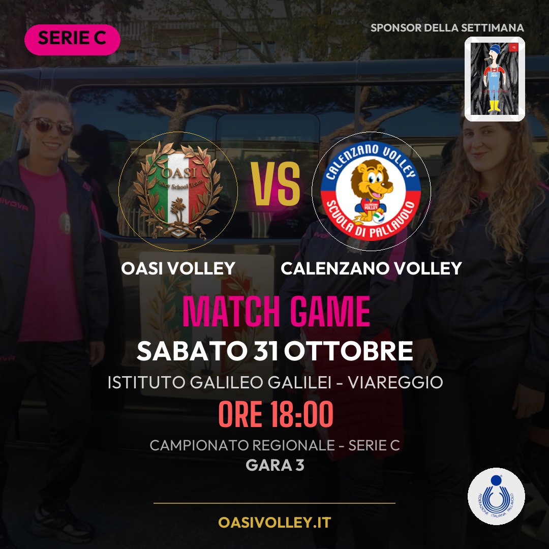 Serie C - Oasi vs CALENZANO VOLLEY