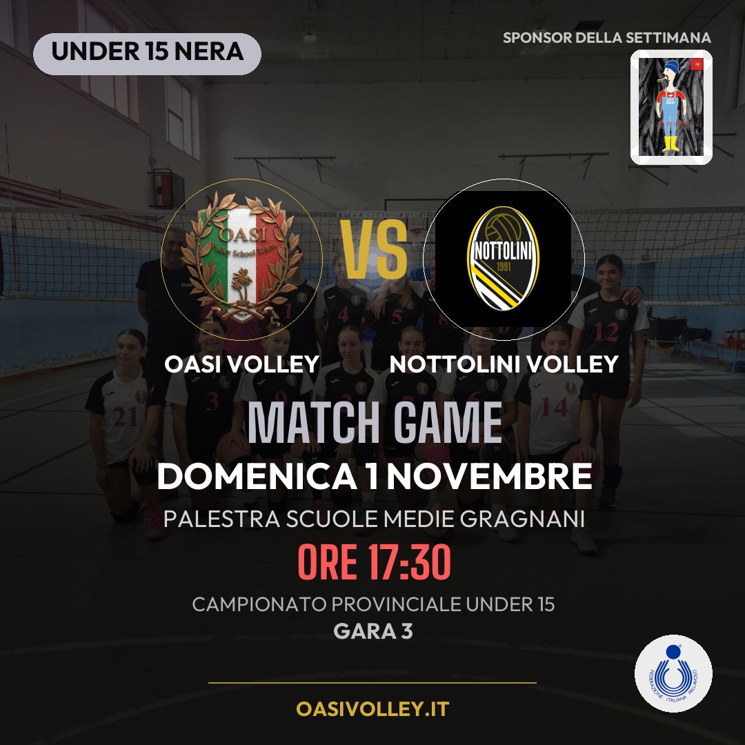 Under 15 Nera - Oasi vs Nottolini Volley