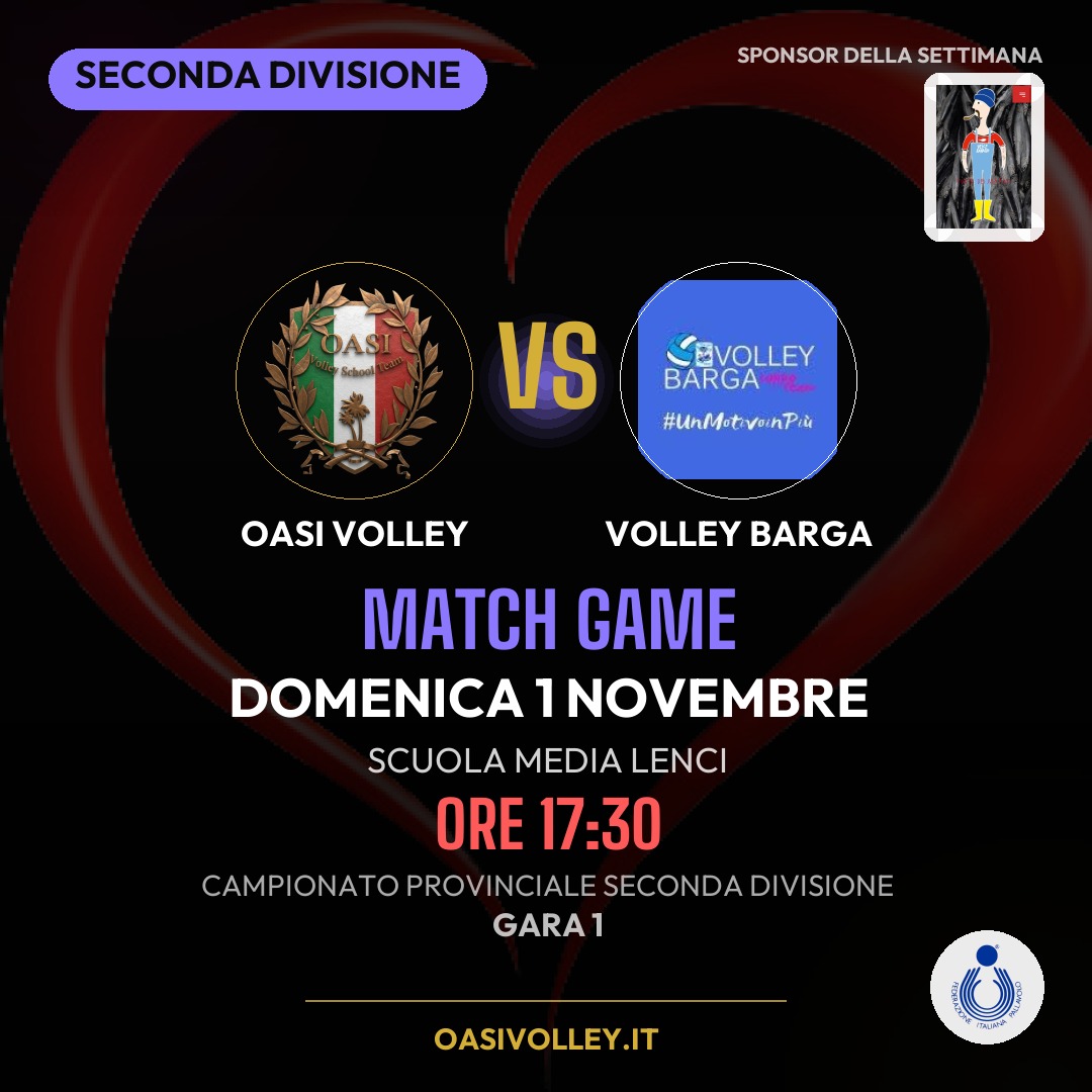 Seconda Divisione - Oasi vs VOLLEY BARGA